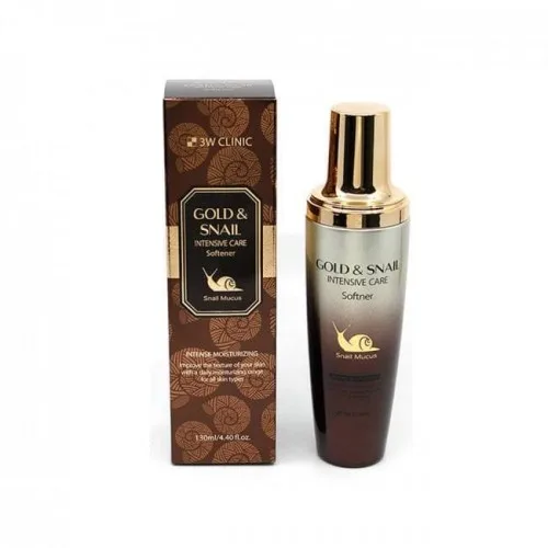 3W CLINIC ЗОЛОТО/ УЛИТКА Тонер для лица Gold&Snail Intensive Care Softener