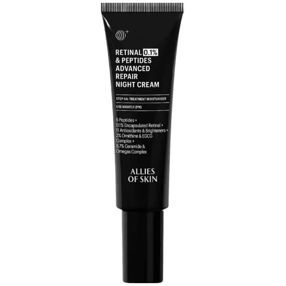Allies of Skin Интенсивный ночной крем с ретиналем Allies of Skin Retinal 0,1%&Peptides Advanced Repair Night Cream