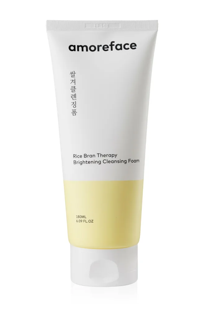 AMORE FACE Пенка для умывания ОСВЕТЛЯЮЩАЯ с экстрактом рисовых отрубей Rice Bran Therapy Brightening Cleansing Foam
