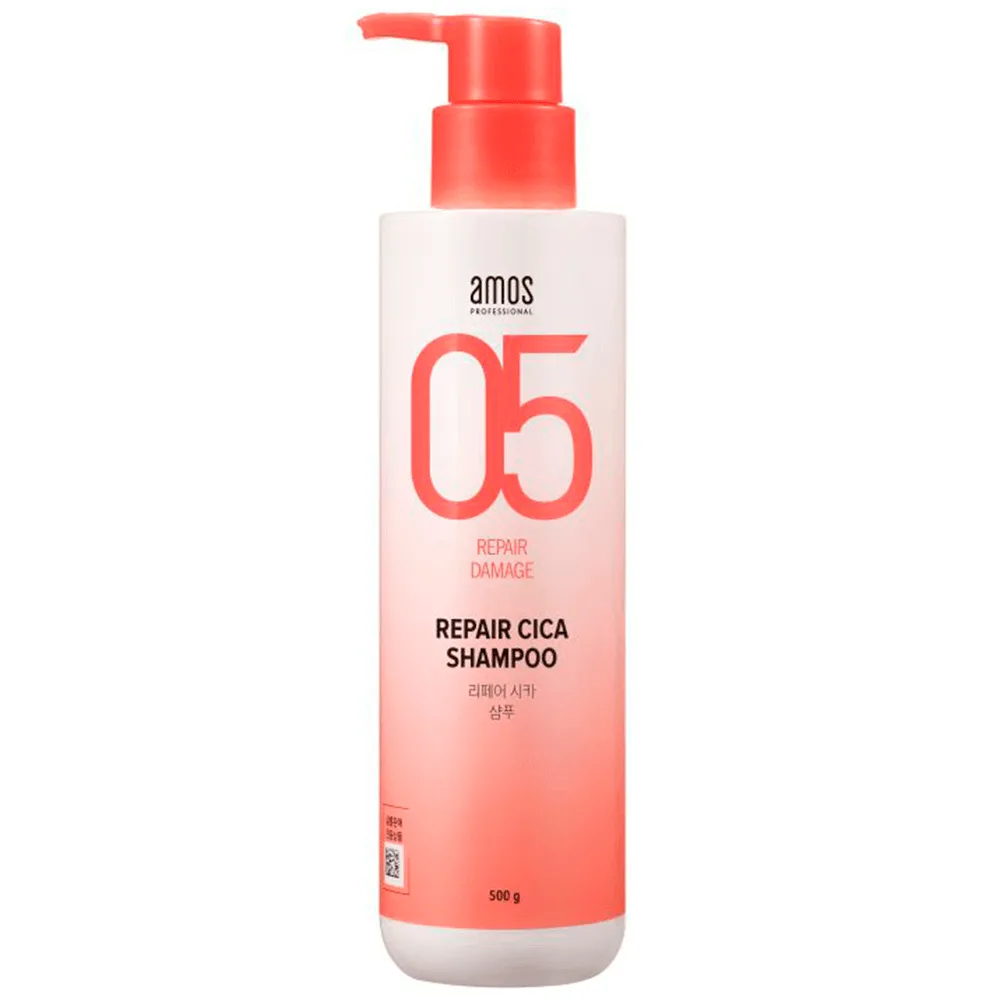 Amos Professional Восстанавливающий шампунь для повреждённых волос Amos Professional Repair Cica Shampoo
