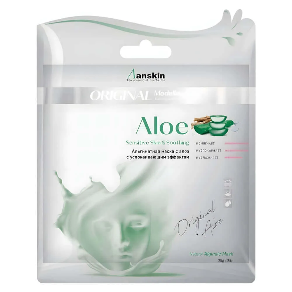 Anskin Успокаивающая альгинатная маска Anskin Aloe Modeling Mask