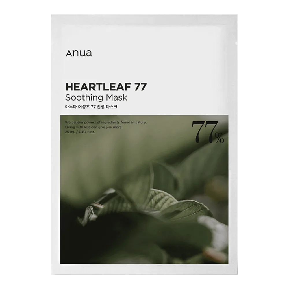 ANUA Маска для лица тканевая ХАУТТЮЙНИЯ успокаивающая Heartleaf 77% Soothing Sheet Mask