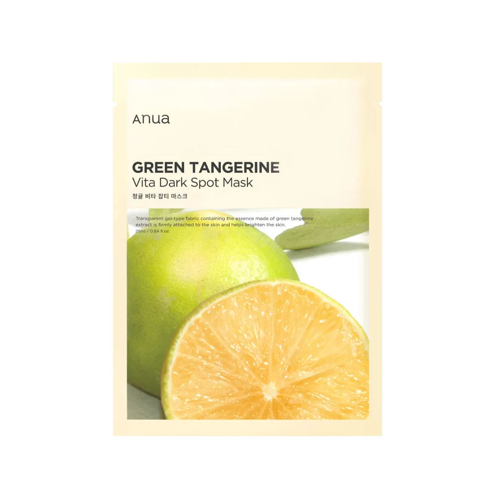 ANUA Маска для лица тканевая ЗЕЛЁНЫЙ ЛИМОН осветляющая Green Lemon Vita C Blemish Serum Mask