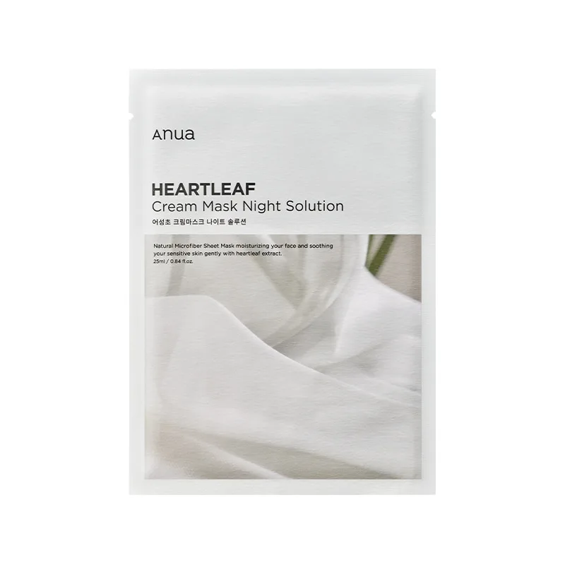 ANUA Маска-крем для лица тканевая ХАУТТЮЙНИЯ барьерная Heartleaf Cream Mask Night Solution