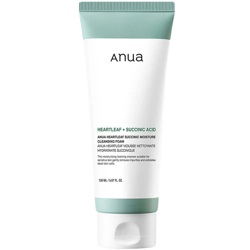 ANUA Гель для умывания с янтарной кислотой Anua Heartleaf Succinic Moisture Cleansing Foam