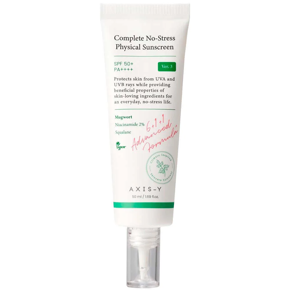 AXIS-Y Лёгкий минеральный санскрин AXIS-Y Complete No-Stress Physical Sunscreen V. 3 SPF50+ PA++++