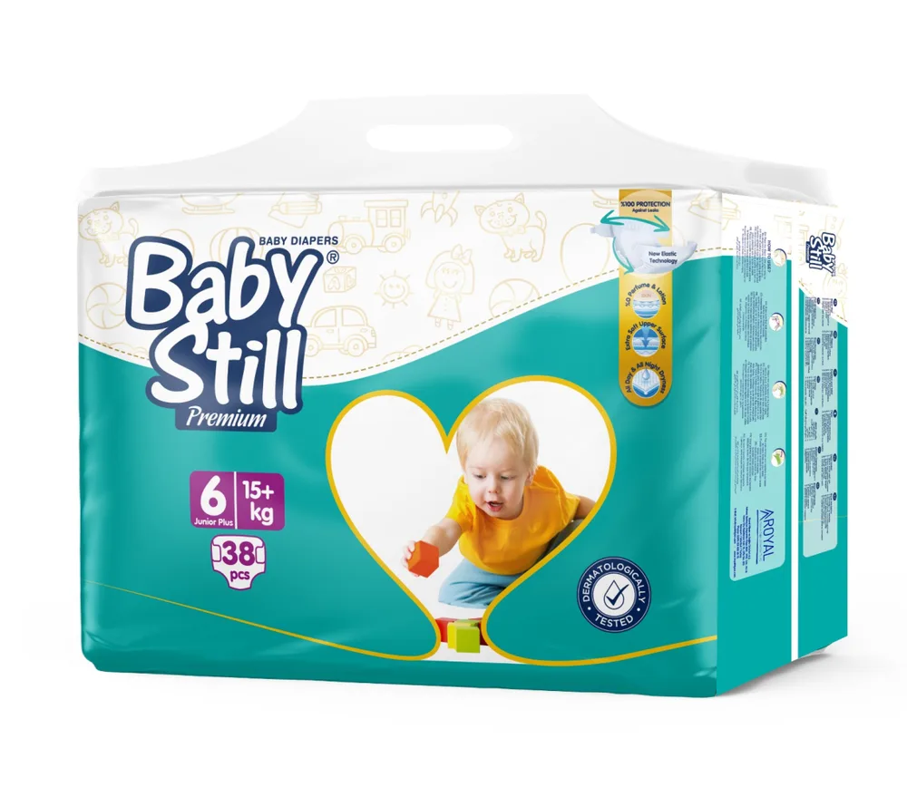 BABY STILL Подгузники детские ДЖУНИОР ПЛЮС 15 кг (6) большая упаковка