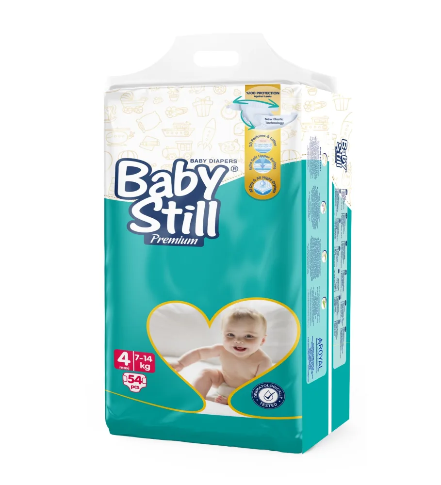 BABY STILL Подгузники детские МАКСИ 7-14 кг (4) большая упаковка