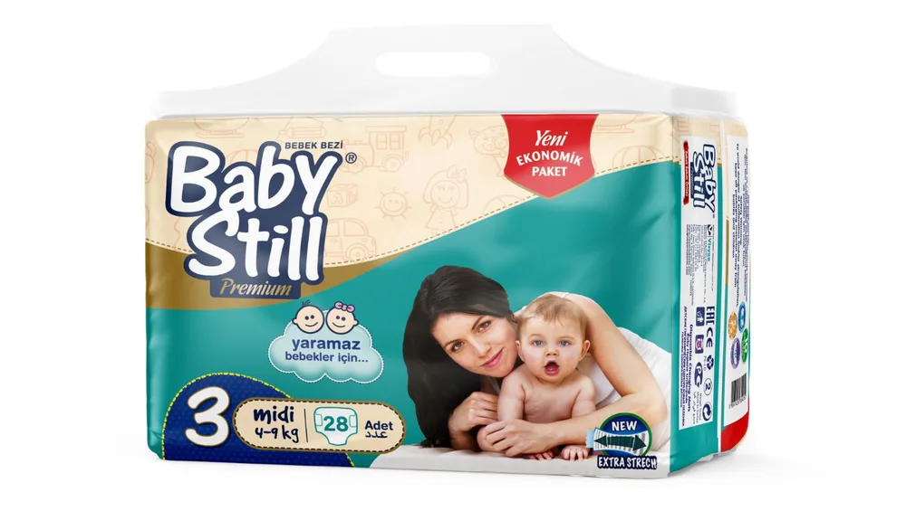 BABY STILL Подгузники детские МИДИ 4-9 кг (3) стандартная упаковка