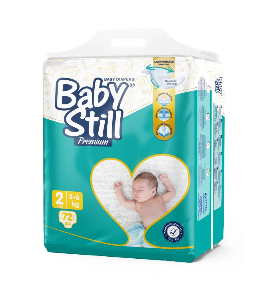 BABY STILL Подгузники детские МИНИ 3-6 кг (2) большая упаковка