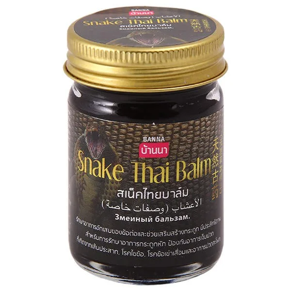 BANNA Бальзам для тела ЗМЕИНЫЙ черный Snake Thai Balm