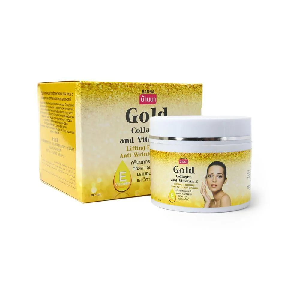 BANNA Крем-лифтинг для лица ЗОЛОТО/КОЛЛАГЕН/ВИТАМИН Е укрепляющий Gold Collagen And Vitamin E Cream, 100 м