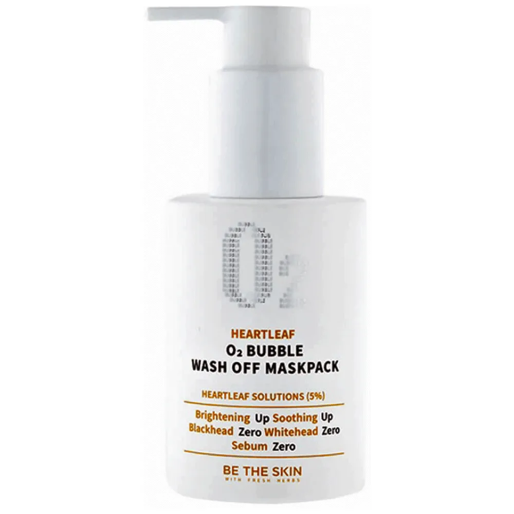 Be The Skin Пузырьковая маска для очищения пор Be The Skin Heartleaf 02 Bubble Wash Off Maskpack