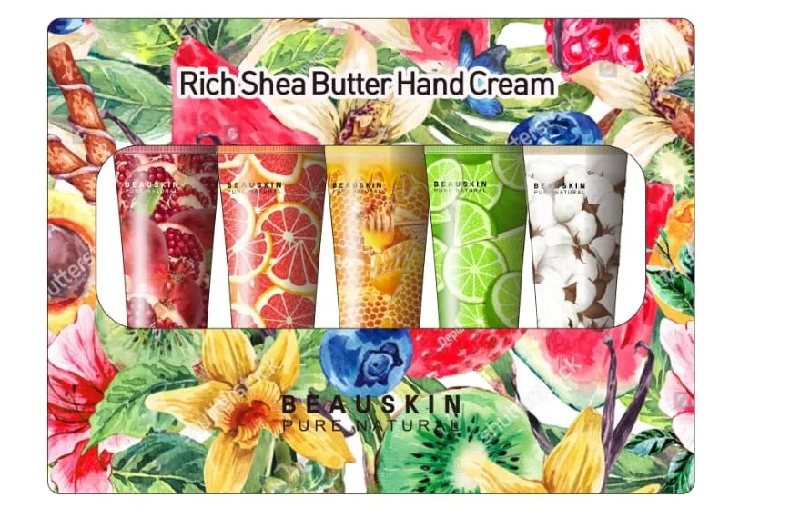 BEAUSKIN Набор кремов для рук МАСЛО ШИ Rich Shea Butter Hand Cream Set, 50 мл * 5 шт