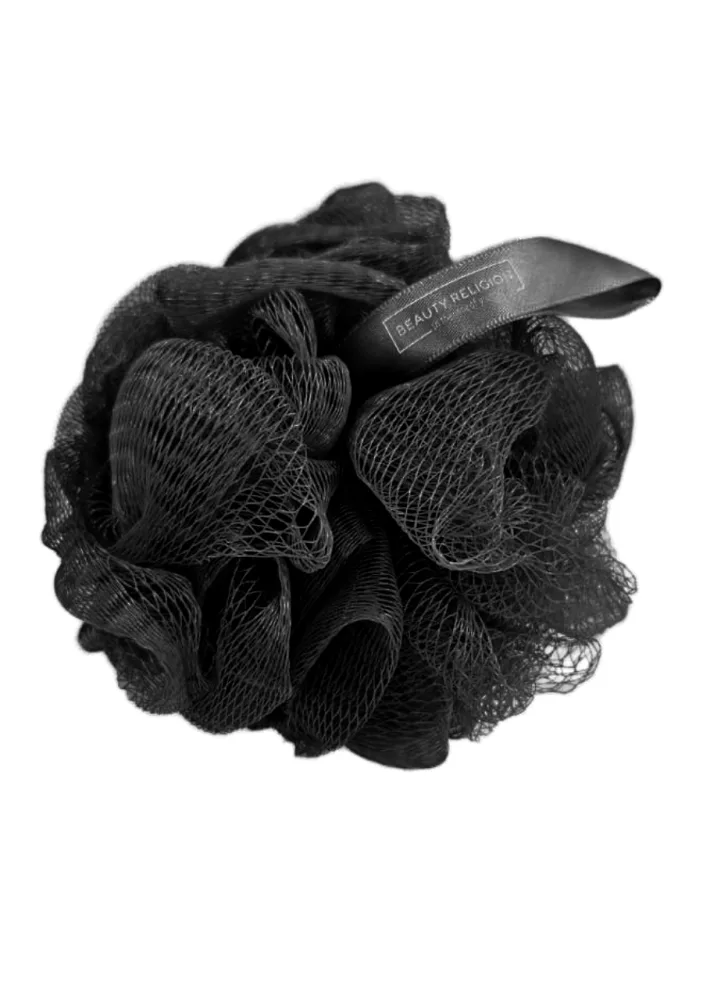 BEAUTY RELIGION Мочалка-облако для тела ЧЁРНАЯ Washcloud Black