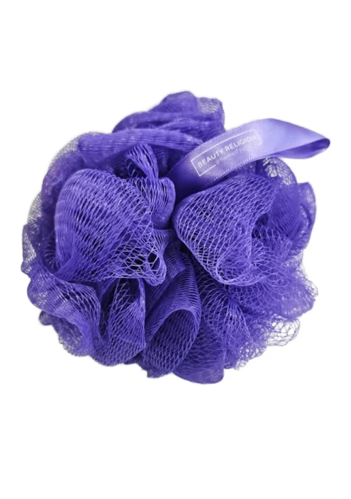 BEAUTY RELIGION Мочалка-облако для тела ФИОЛЕТОВАЯ Washcloud Purple