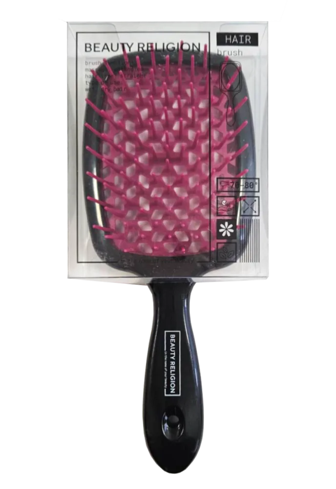 BEAUTY RELIGION Расческа для волос мульти ЧЁРНЫЙ/ЯГОДНЫЙ Multi Brush Berry/black