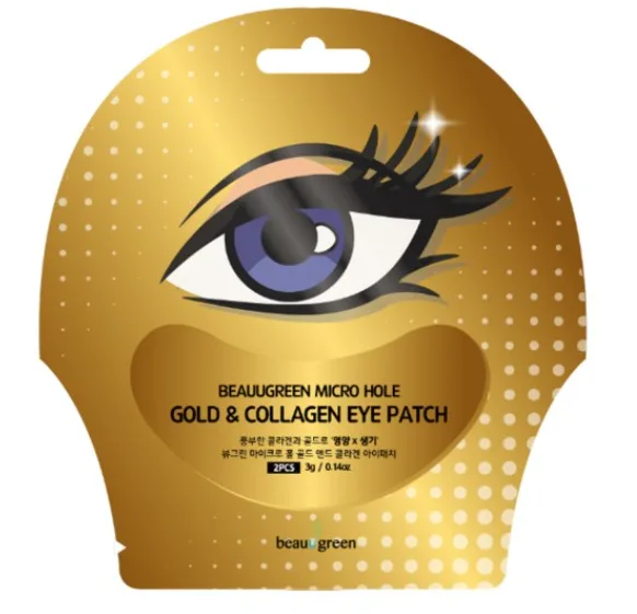 BEAUUGREEN Гидрогелевые патчи для глаз КОЛЛАГЕН И КОЛЛОИДНОЕ ЗОЛОТО Collagen&Gold Hydrogel Eye Patch, 3 гр*1 шт