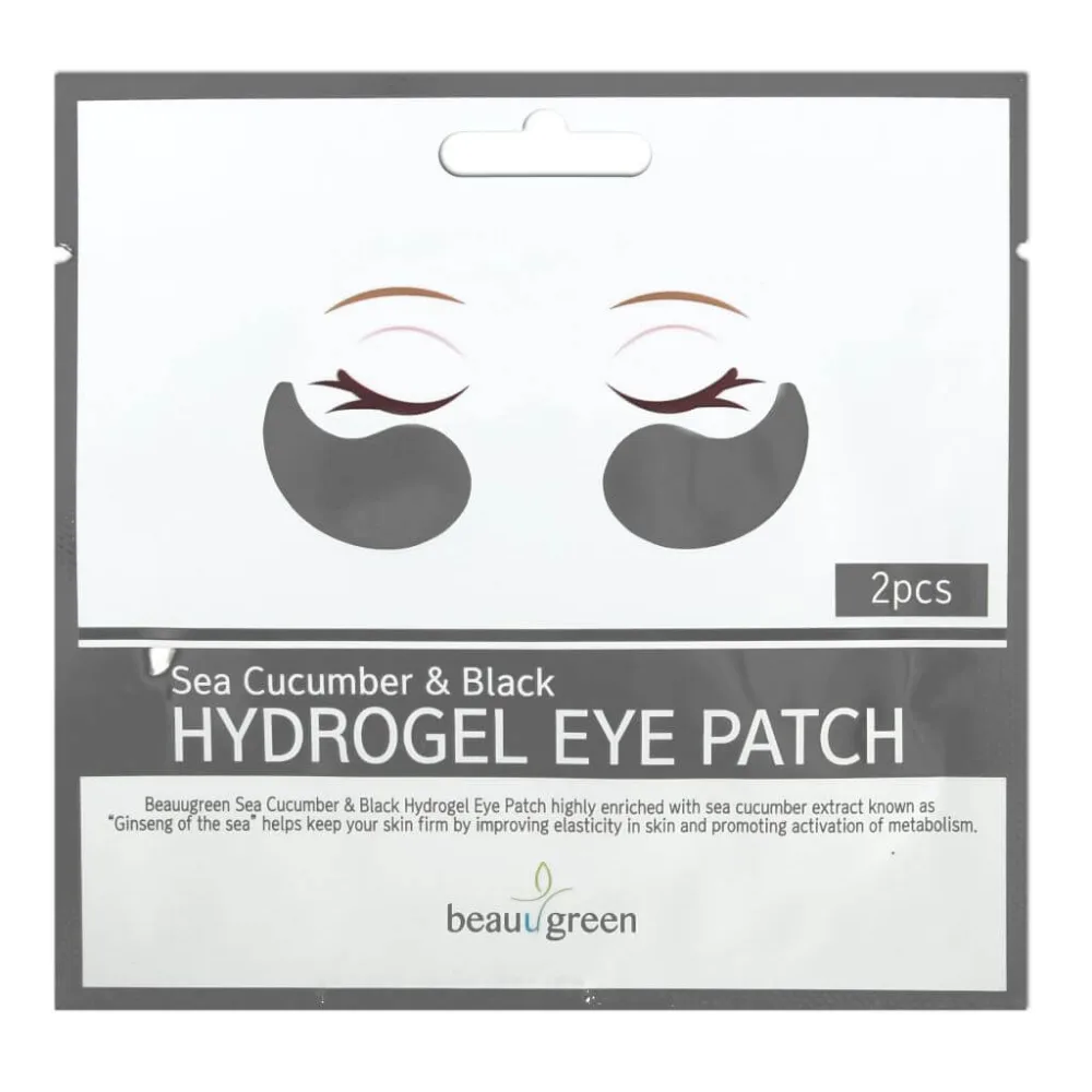 BEAUUGREEN Гидрогелевые патчи для глаз ТРЕПАНГ Sea Cucumber & Black Hydrogel Eye Patch, 4 гр*1 шт