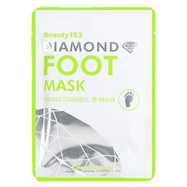 BEAUUGREEN Маска-носочки для ног ВОССТАНАВЛИВАЮЩАЯ Beauty 153 Diamond Foot Mask