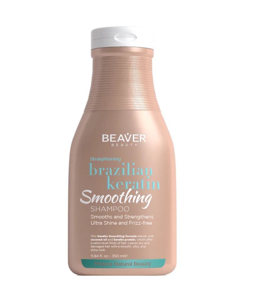 BEAVER Шампунь для эластичности волос КЕРАТИН Straightening Brazilian Keratin Smoothing Shampoo