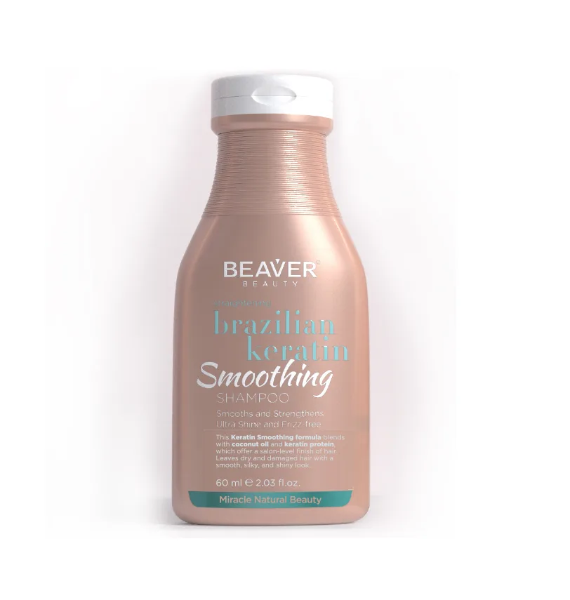 BEAVER Шампунь для эластичности волос КЕРАТИН Straightening Brazilian Keratin Smoothing Shampoo