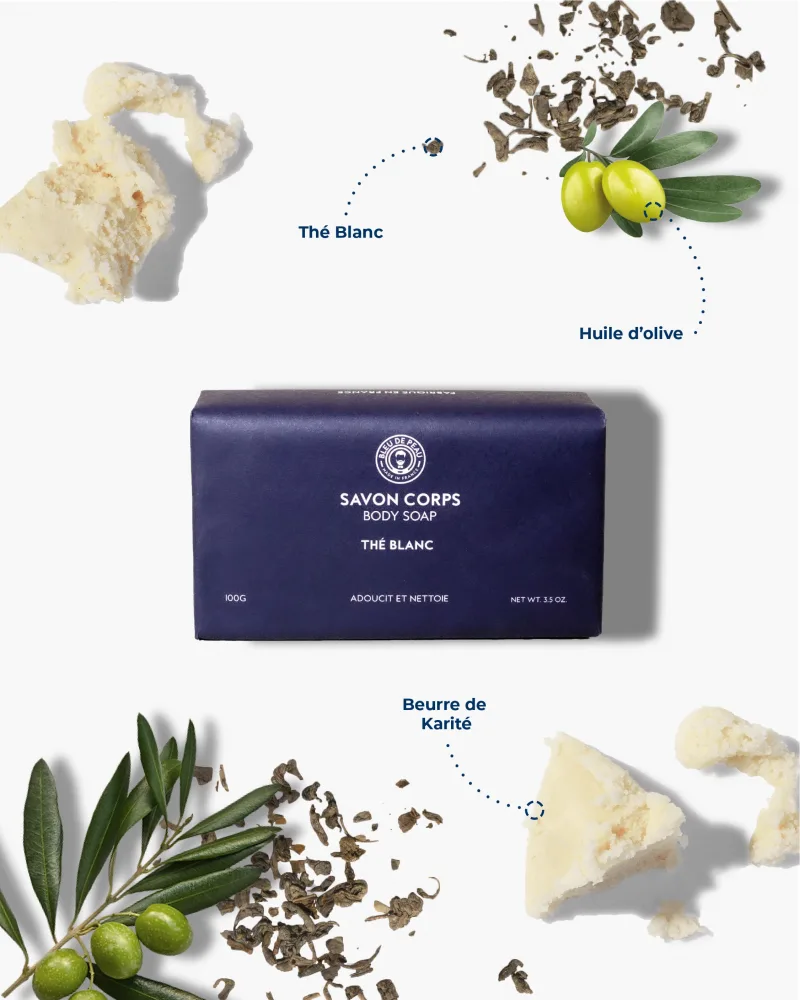 BLEU DE PEAU Мыло для тела кусковое БЕЛЫЙ ЧАЙ Bleu De Peau
