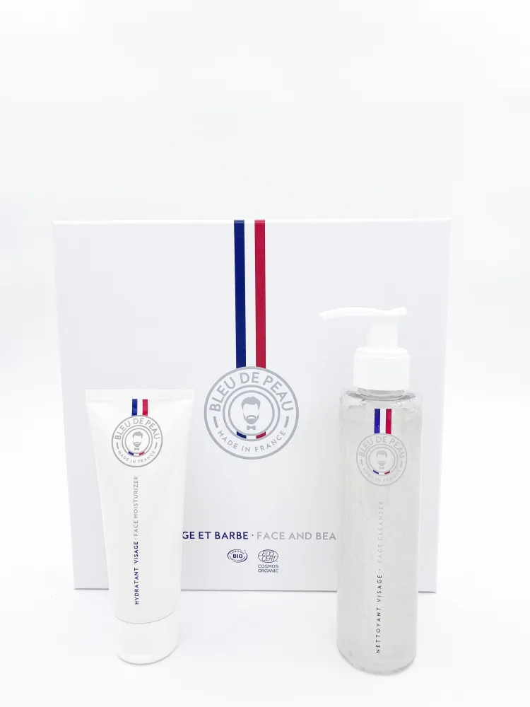 BLEU DE PEAU НАБОР подарочный ОТКРЫТИЕ Bleu De Peau средство для лица и бороды ОЧИЩЕНИЕ 150 мл х 1 шт. / крем для лица УВЛАЖНЕНИЕ 75 мл х 1 шт.