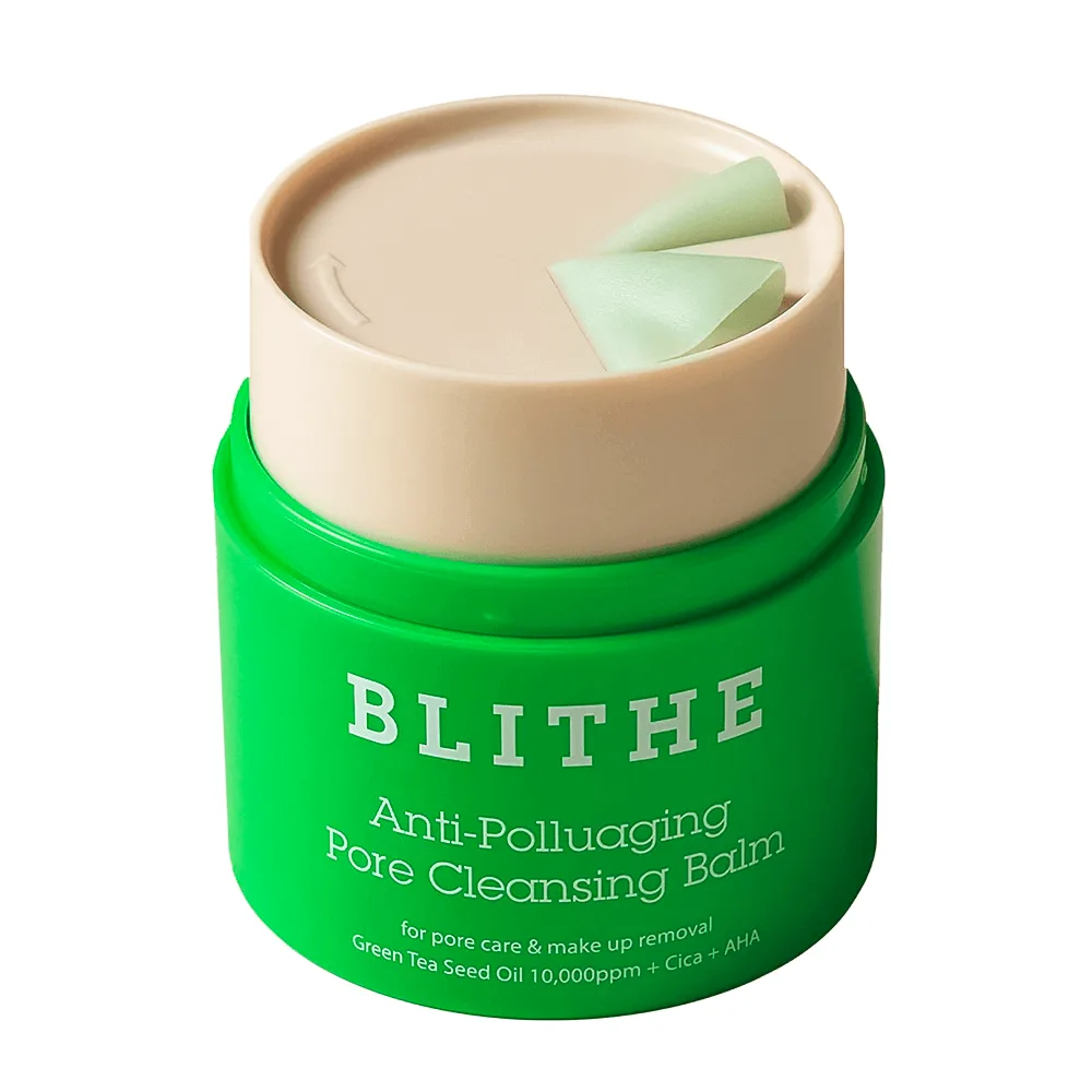 Blithe Очищающий бальзам с зелёным чаем и AHA Blithe Anti-Polluaging Pore Cleansing Balm
