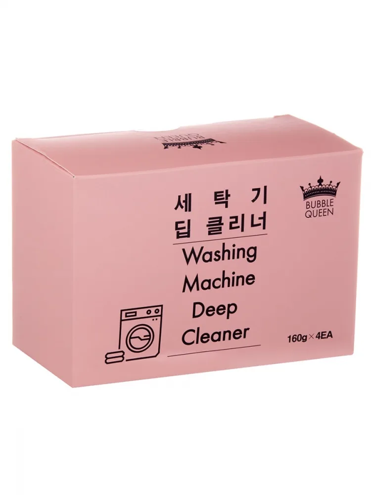BUBBLE QUEEN Средство для очистки стиральных машин, 160 г Х 4шт. Washing Machine Deep Cleaner