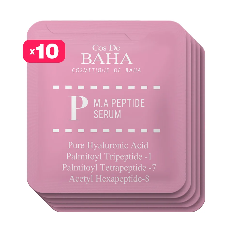 COS DE BAHA НАБОР ПРОБНИКОВ Сыворотка для лица антивозрастная ПЕПТИДЫ P Cos De Baha Peptide Serum, 1,5 мл х 10 ш
