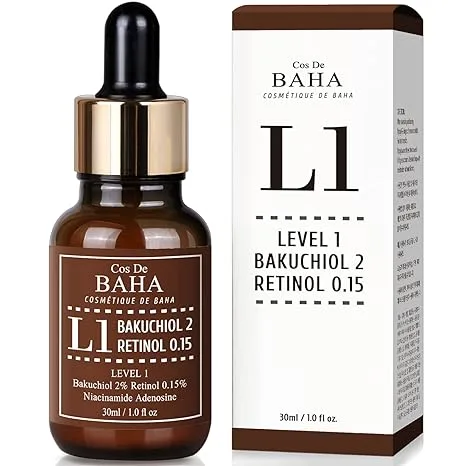 COS DE BAHA Сыворотка для лица антивозрастная БАКУЧИОЛ / РЕТИНОЛ L1 Cos De Baha Bakuchiol & Retinol Serum
