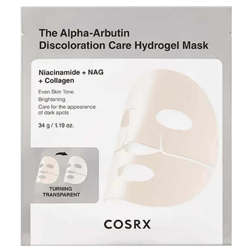 COSRX Осветляющая гидрогелевая маска с альфа-арбутином COSRX Arbutin Discoloration Hydrogel Mask