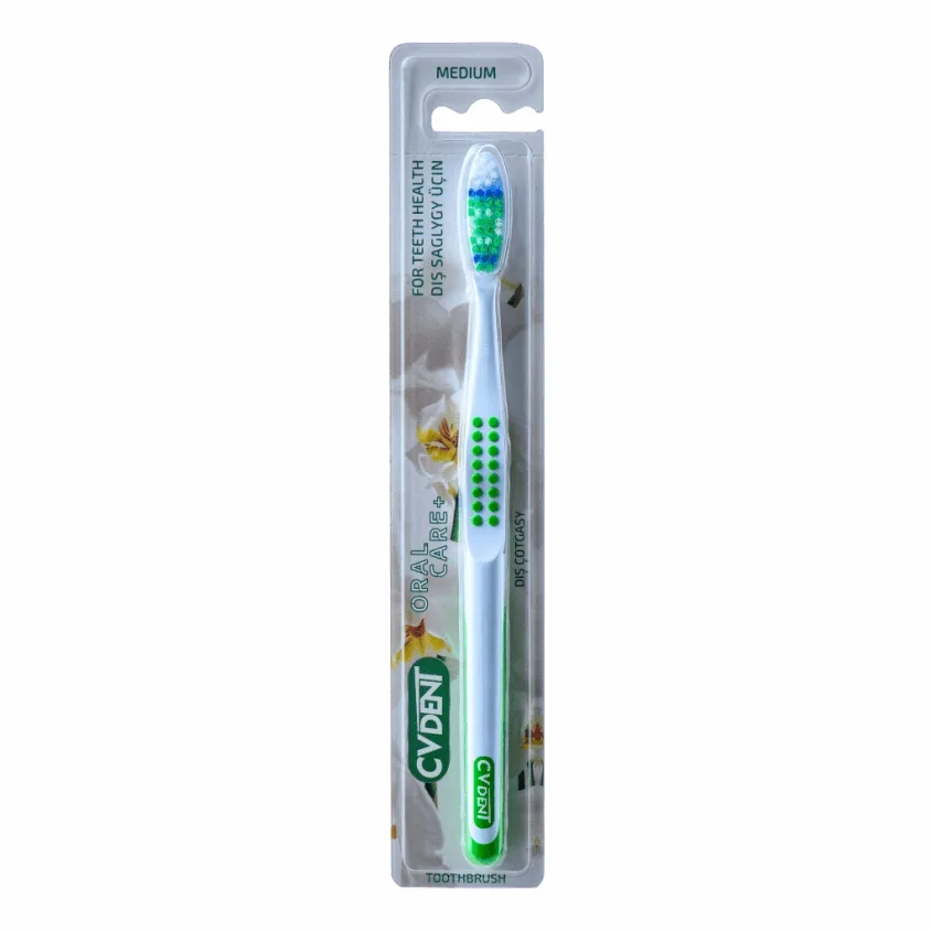 CVDENT Зубная щетка СРЕДНЕЙ ЖЕСТКОСТИ Oral Care Medium