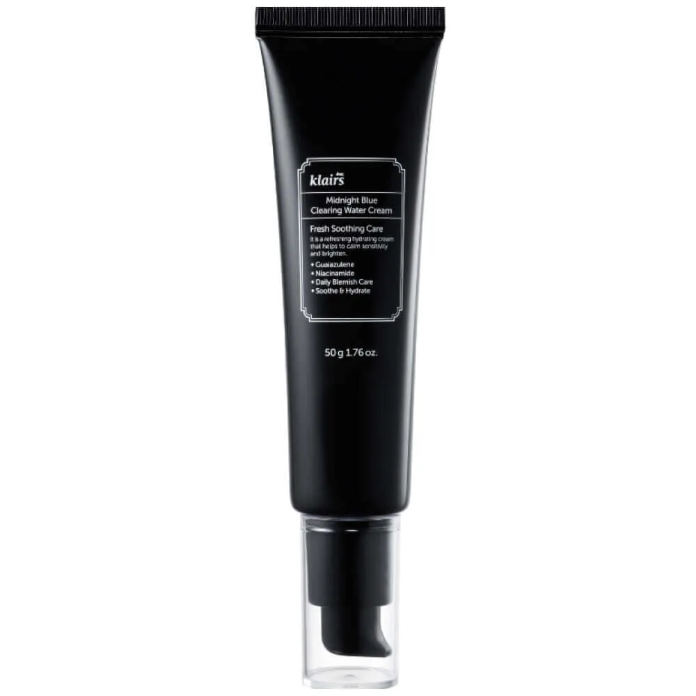 Dear, Klairs Лёгкий успокаивающий крем для лица с гвайазуленом Dear, Klairs Midnight Blue Сlearing Water Cream