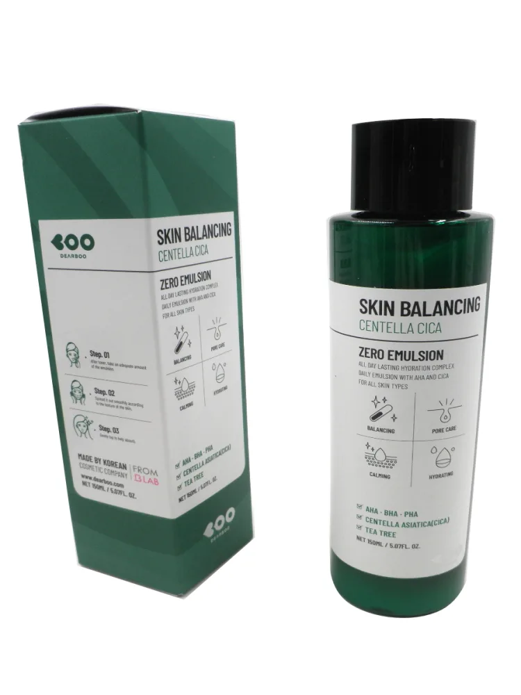 DEARBOO Эмульсия для лица успокаивающая AHA-BHA-PHA КИСЛОТЫ для проблемной кожи Skin Balancing Centella Cica