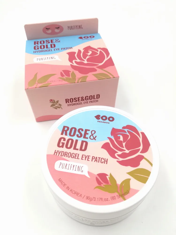 DEARBOO Гидрогелевые патчи для глаз ЭКСТРАКТ РОЗЫ И ЧАСТИЦЫ ЗОЛОТА Rose & Gold Hydrogel