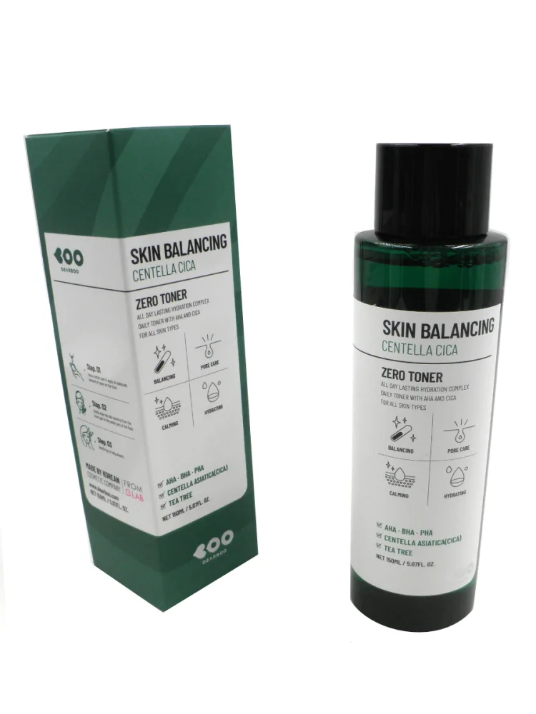 DEARBOO Тонер для лица успокаивающий AHA-BHA-PHA КИСЛОТЫ для проблемной кожи Skin Balancing Centella Cica, 1