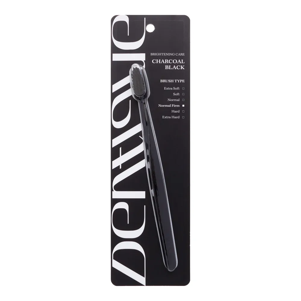 DENTIQUE Зубная щетка ЧЕРНЫЙ УГОЛЬ повышенная жесткость Dentique Toothbrush Charcoal-Black