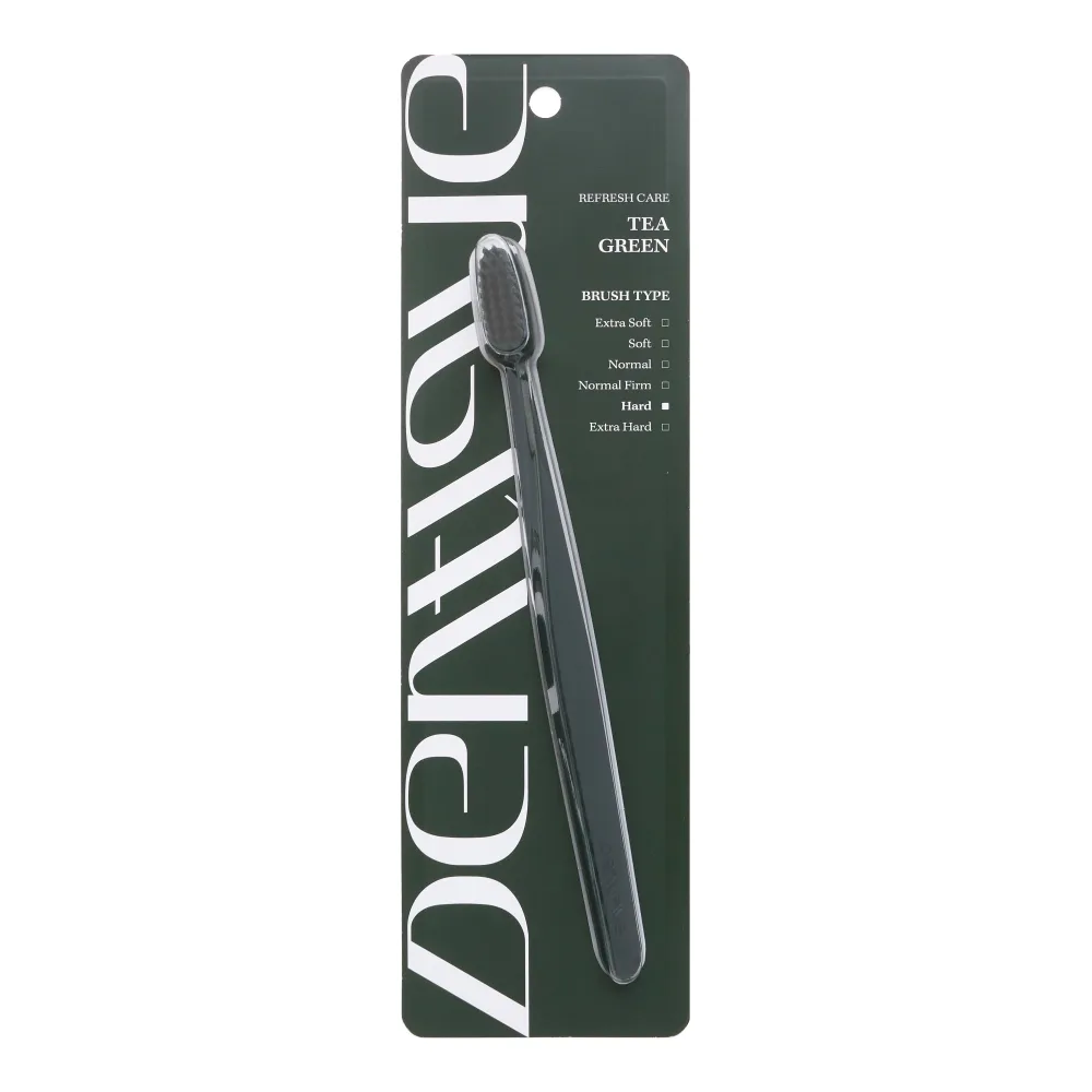 DENTIQUE Зубная щетка ЗЕЛЕНЫЙ ЧАЙ жесткая Dentique Toothbrush Tea Green
