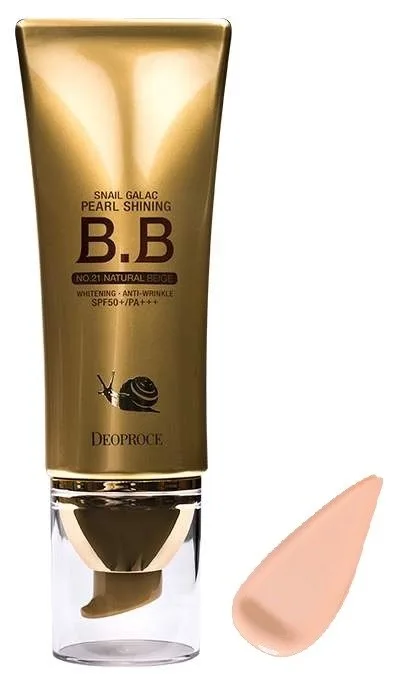 DEOPROCE BB-крем для лица антивозрастной МУЦИН УЛИТКИ И ГАЛАКТОМИСИС Snail Galac Pearl Shining BB No.21