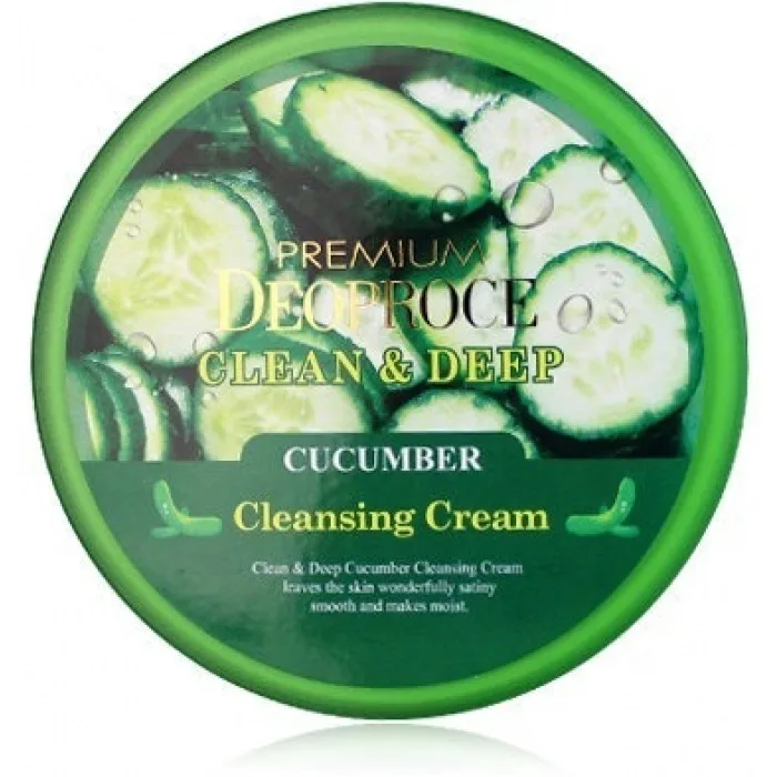 DEOPROCE Крем для лица очищающий ЭКСТРАКТ ОГУРЦА Premium Clean & Deep Cucumber Cleansing Cream