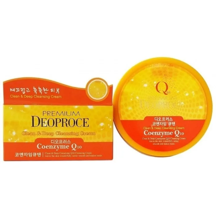 DEOPROCE Крем для лица очищающий КОЭНЗИМ Q10 Premium Clean & Deep Coenzyme Q10 Cleansing Cream