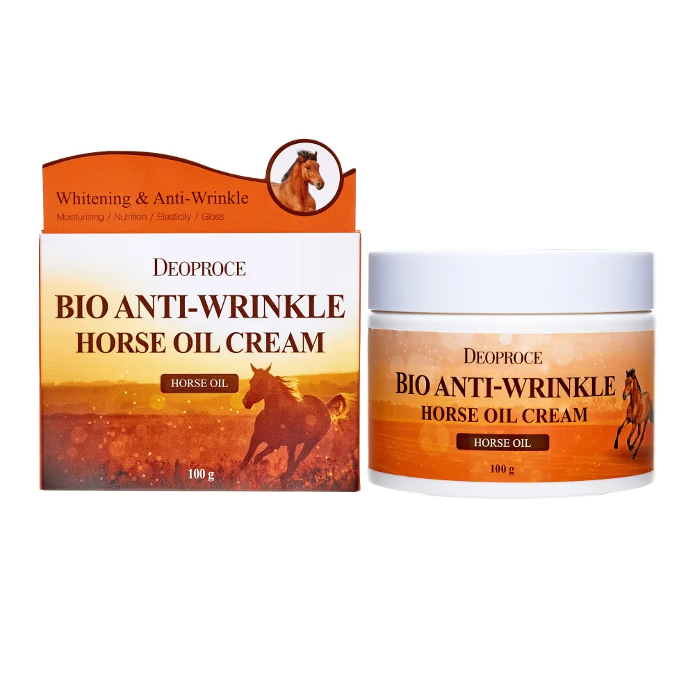 DEOPROCE Крем для лица против морщин ЛОШАДИНЫЙ ЖИР Bio Anti Wrinkle Horse Oil Cream