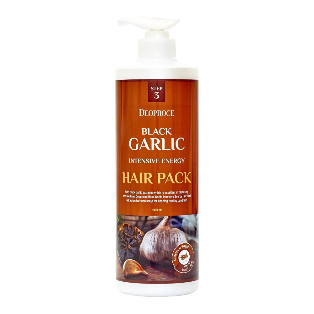 DEOPROCE Маска для волос тонизирующая ЭКСТРАКТ ЧЕРНОГО ЧЕСНОКА Black Garlic Intensive Energy Hair Pack