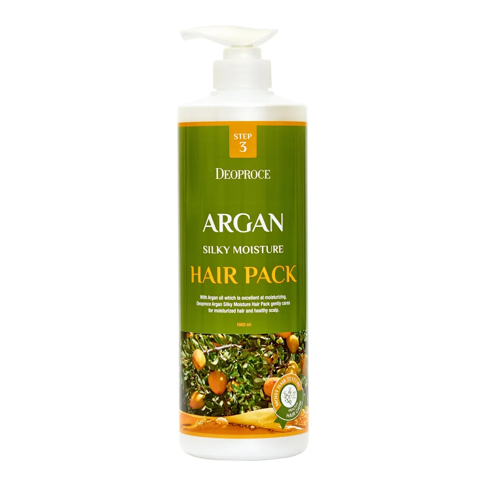 DEOPROCE Маска для волос увлажняющая МАСЛО АРГАНЫ Argan Silky Moisture Hair Pack