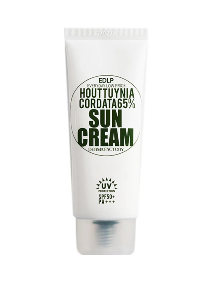 Derma Factory Крем для лица солнцезащитный ЭКСТРАКТ ЦВЕТКА ХАУТТЮЙНИИ SPF50 Houttuynia Cordata 65% Sun Cream