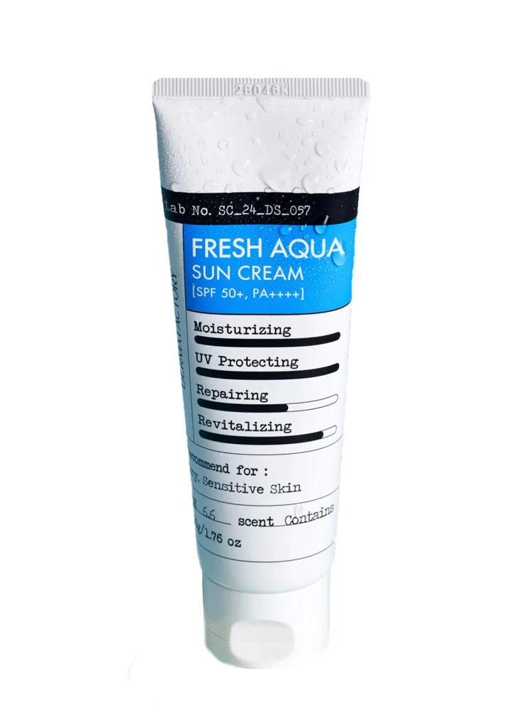 Derma Factory Крем для лица солнцезащитный ГИАЛУРОНОВАЯ КИСЛОТА Fresh Aqua Sun Cream SPF50+ PA++++