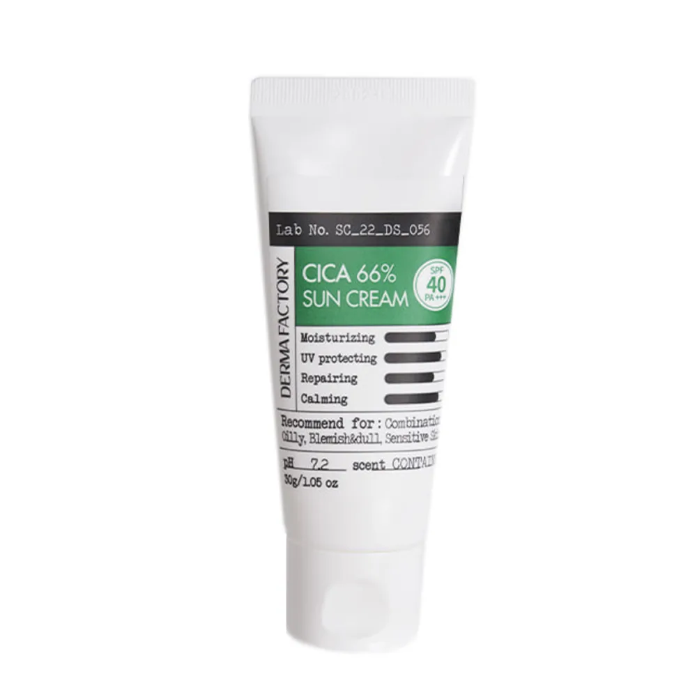 Derma Factory Крем для лица солнцезащитный ЦЕНТЕЛЛА 66% Cica Sun Cream SPF40