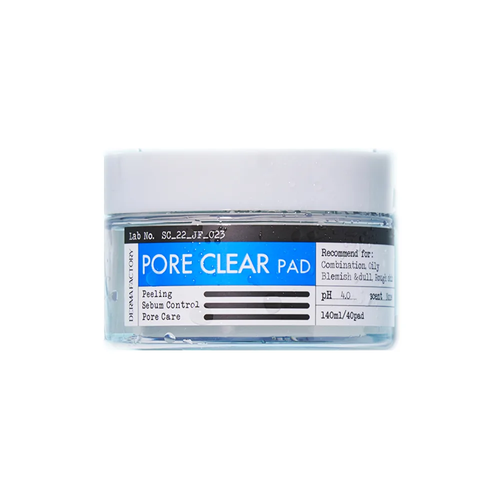 Derma Factory Пэды для очищения лица и сужения пор КИСЛОТЫ Pore Clear Pad